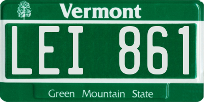 VT license plate LEI861