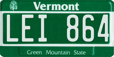 VT license plate LEI864