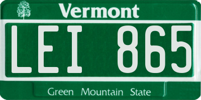 VT license plate LEI865