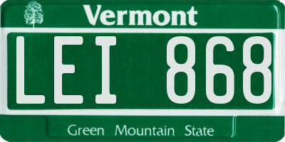 VT license plate LEI868