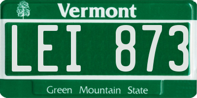 VT license plate LEI873