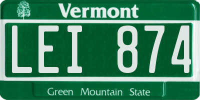 VT license plate LEI874
