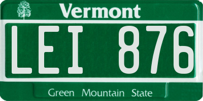 VT license plate LEI876