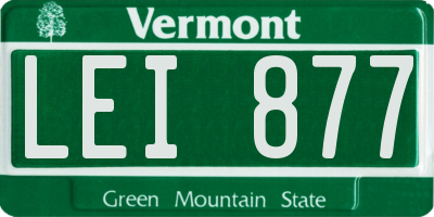 VT license plate LEI877