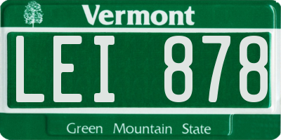 VT license plate LEI878