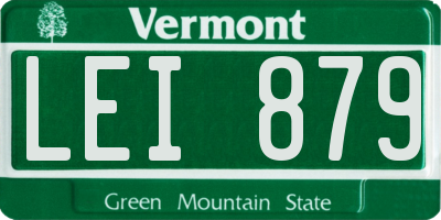 VT license plate LEI879