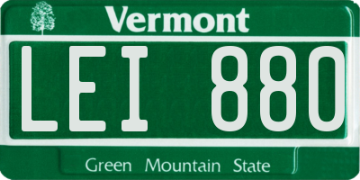 VT license plate LEI880