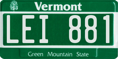 VT license plate LEI881