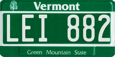 VT license plate LEI882