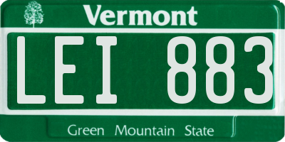 VT license plate LEI883