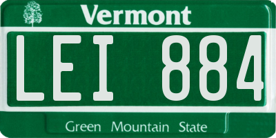 VT license plate LEI884