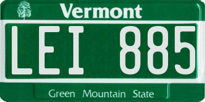 VT license plate LEI885