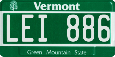 VT license plate LEI886