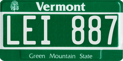 VT license plate LEI887