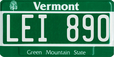 VT license plate LEI890