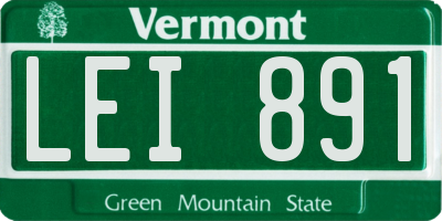 VT license plate LEI891