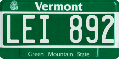 VT license plate LEI892