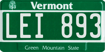 VT license plate LEI893