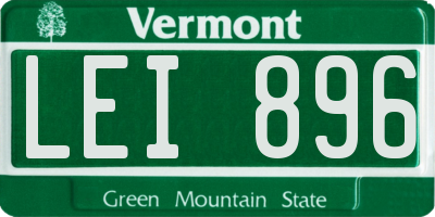 VT license plate LEI896
