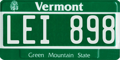 VT license plate LEI898