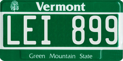 VT license plate LEI899