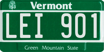 VT license plate LEI901