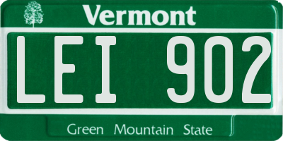 VT license plate LEI902