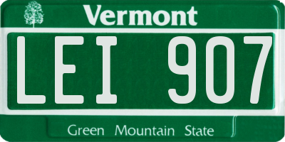 VT license plate LEI907