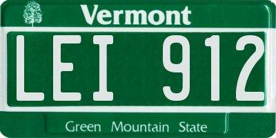 VT license plate LEI912