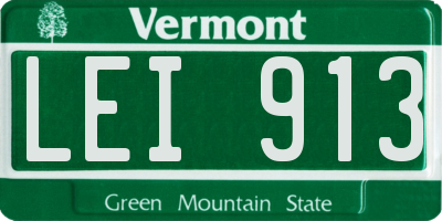 VT license plate LEI913
