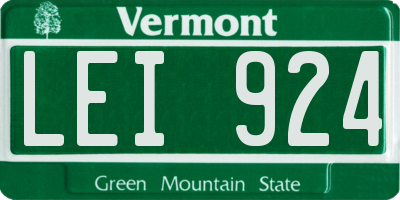 VT license plate LEI924