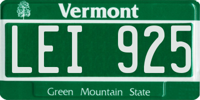 VT license plate LEI925