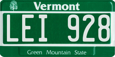 VT license plate LEI928