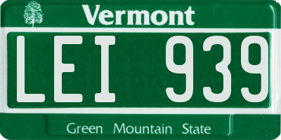 VT license plate LEI939