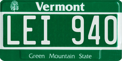 VT license plate LEI940