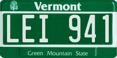 VT license plate LEI941