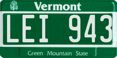 VT license plate LEI943