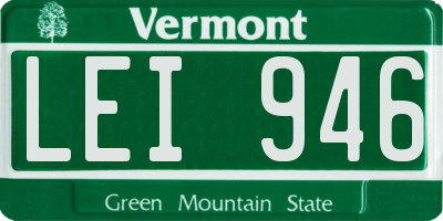 VT license plate LEI946