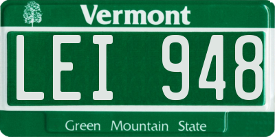 VT license plate LEI948