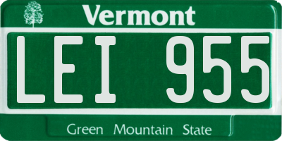 VT license plate LEI955