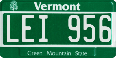 VT license plate LEI956