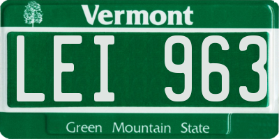 VT license plate LEI963