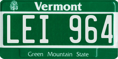 VT license plate LEI964