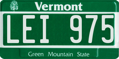 VT license plate LEI975