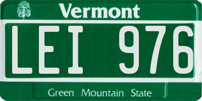 VT license plate LEI976