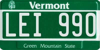 VT license plate LEI990