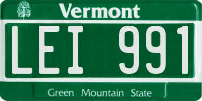 VT license plate LEI991