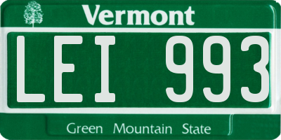 VT license plate LEI993