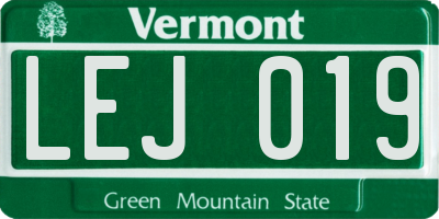 VT license plate LEJ019