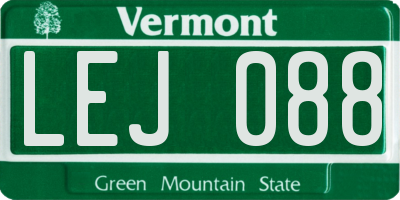 VT license plate LEJ088